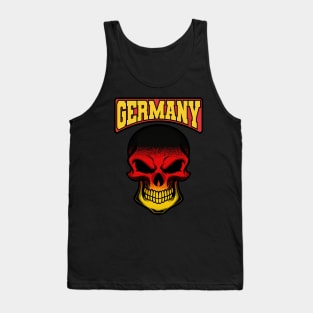 GERMANY FLAG IN A SKULL EMBLEM Tank Top